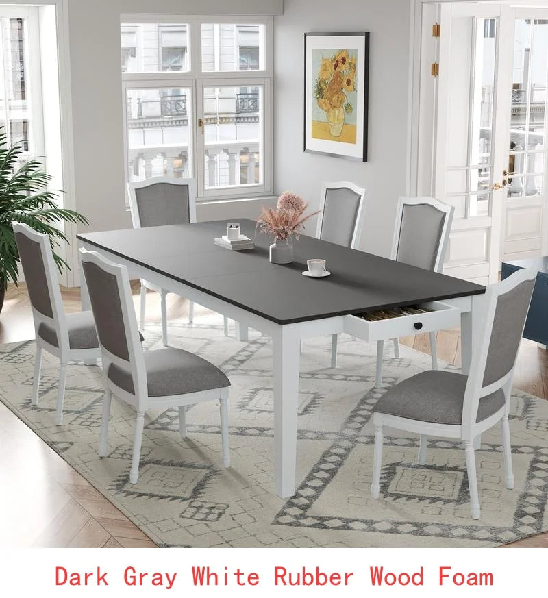 Rustic 7-Piece Extendable Dining Set with Removable Leaf