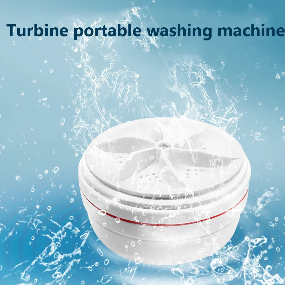 Mini Ultrasonic Turbo Washer for Home Travel