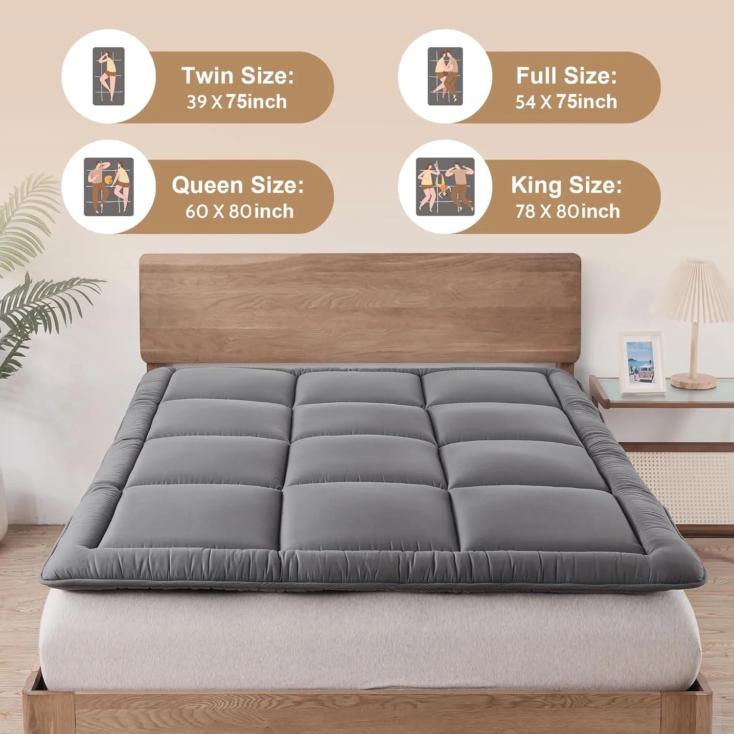 3" Thicken Japanese  Futon Mattress Floor Lounger