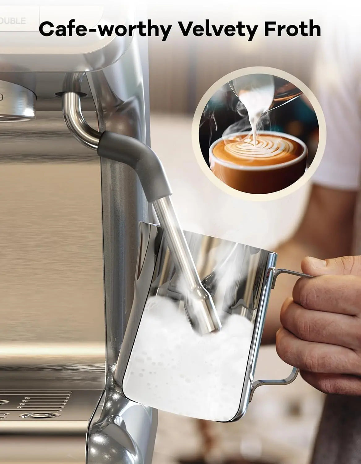 Espresso Coffee Machine 1450W Semi Automatic Espresso Maker