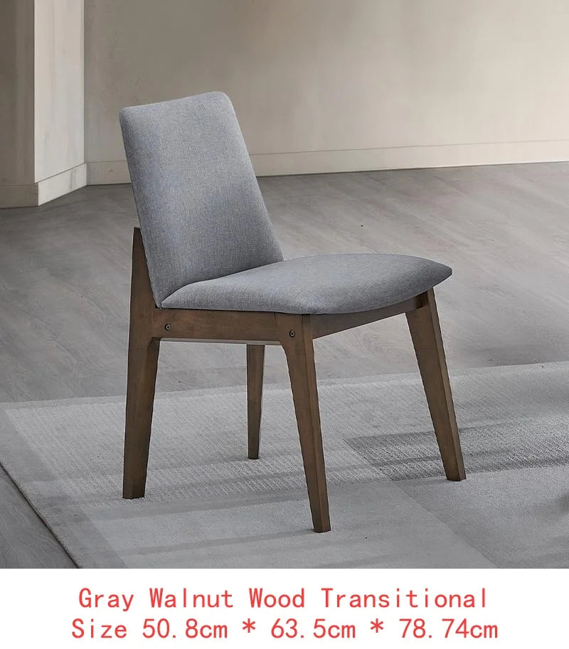 7-Piece Walnut Finish Dining Set with Upholstered Chairs