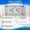 Twin Window Fan with Reversible Airflow Control
