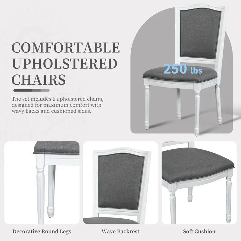 Rustic 7-Piece Extendable Dining Set with Removable Leaf