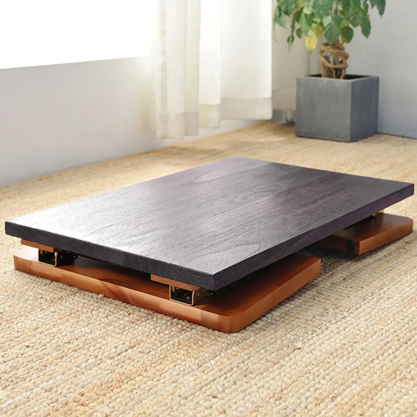 Folding Wooden Coffee Table 60x40x30cm Portable Laptop Bed Tray
