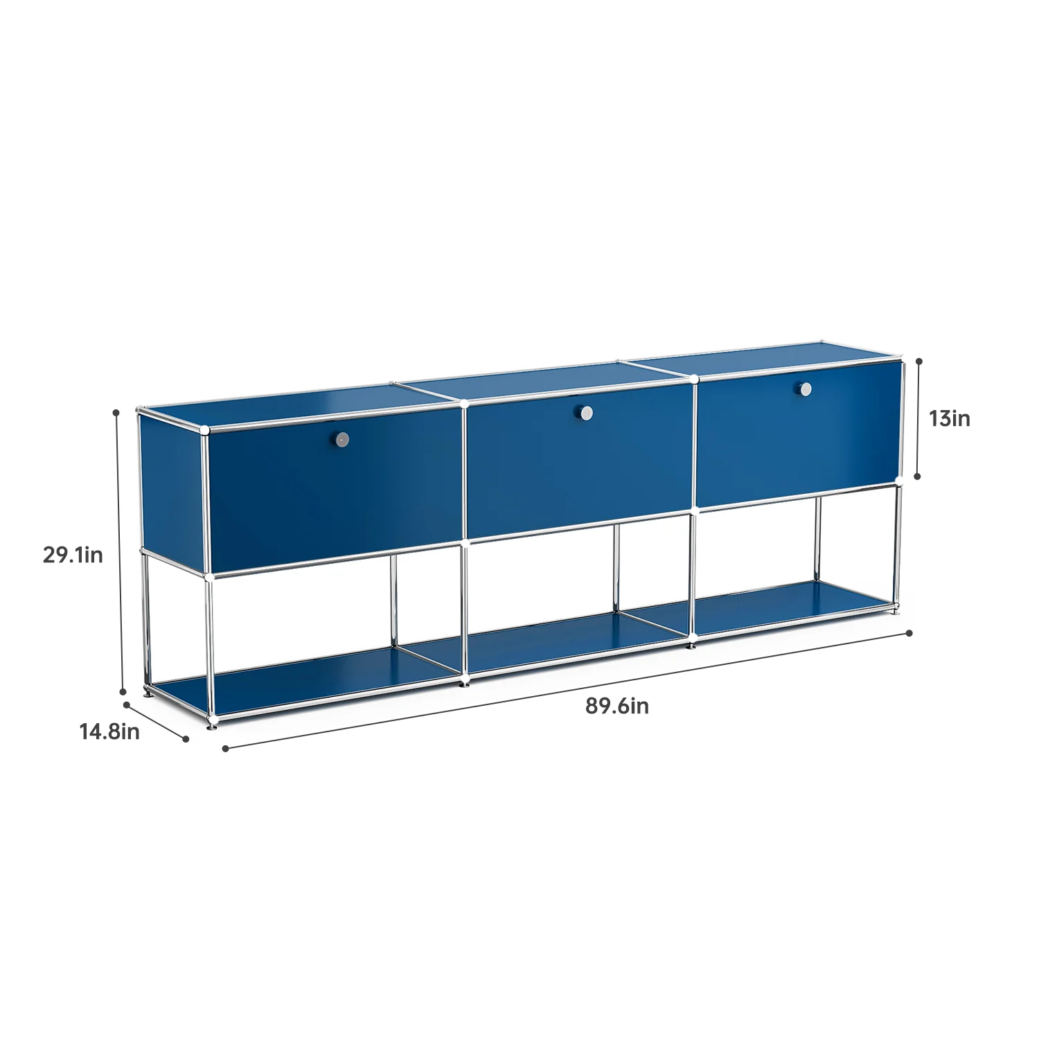 Stainless Metal Organizer TV Stand for Living Room
