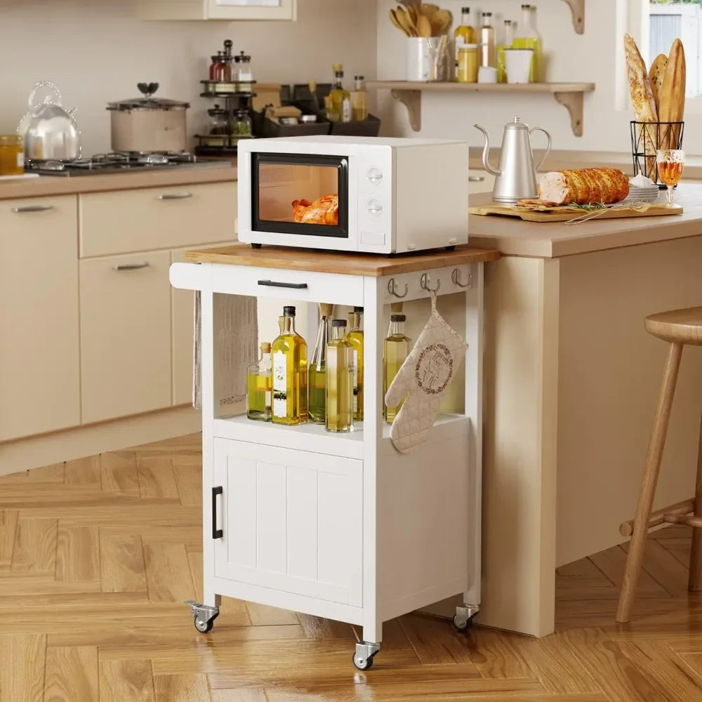 Rolling Kitchen  Cart With Drawer, Microwaves Stand