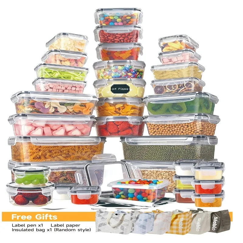 48Pcs BPA-Free Food Storage Set - 24 Airtight Containers & Lids